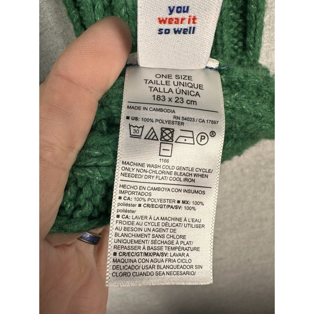 Old Navy Scarf Women OS Green Excellent Chunky Ribbed Knit - Picture 6 of 6